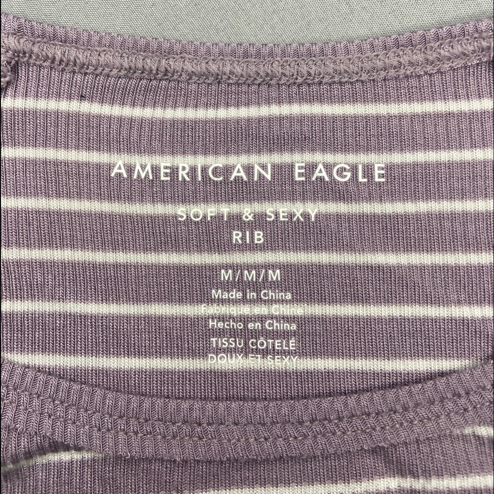 Striped Ribbed Tee - Picture 2 of 2